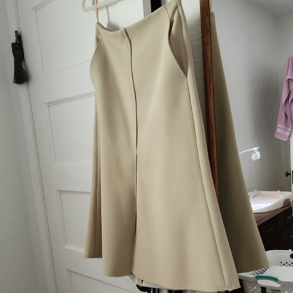 Tibi Asymmetrical Cream Skirt